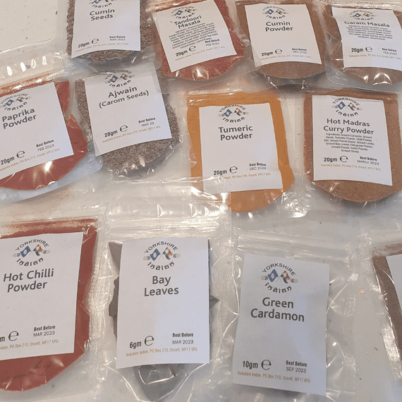 12 Packets of Yorkshire Indian Spices - Handpicked Selection